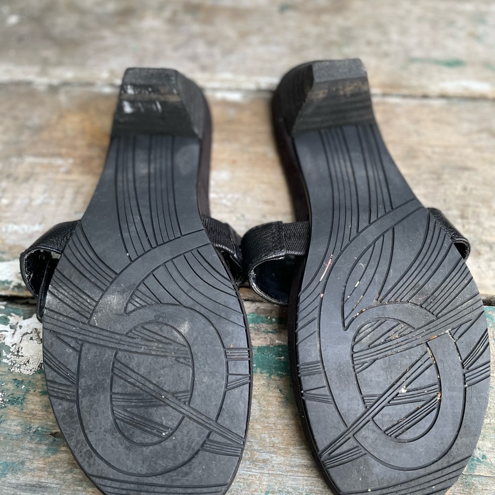 Nine West black leather Davon sandals 7.5 - Picture 6 of 6